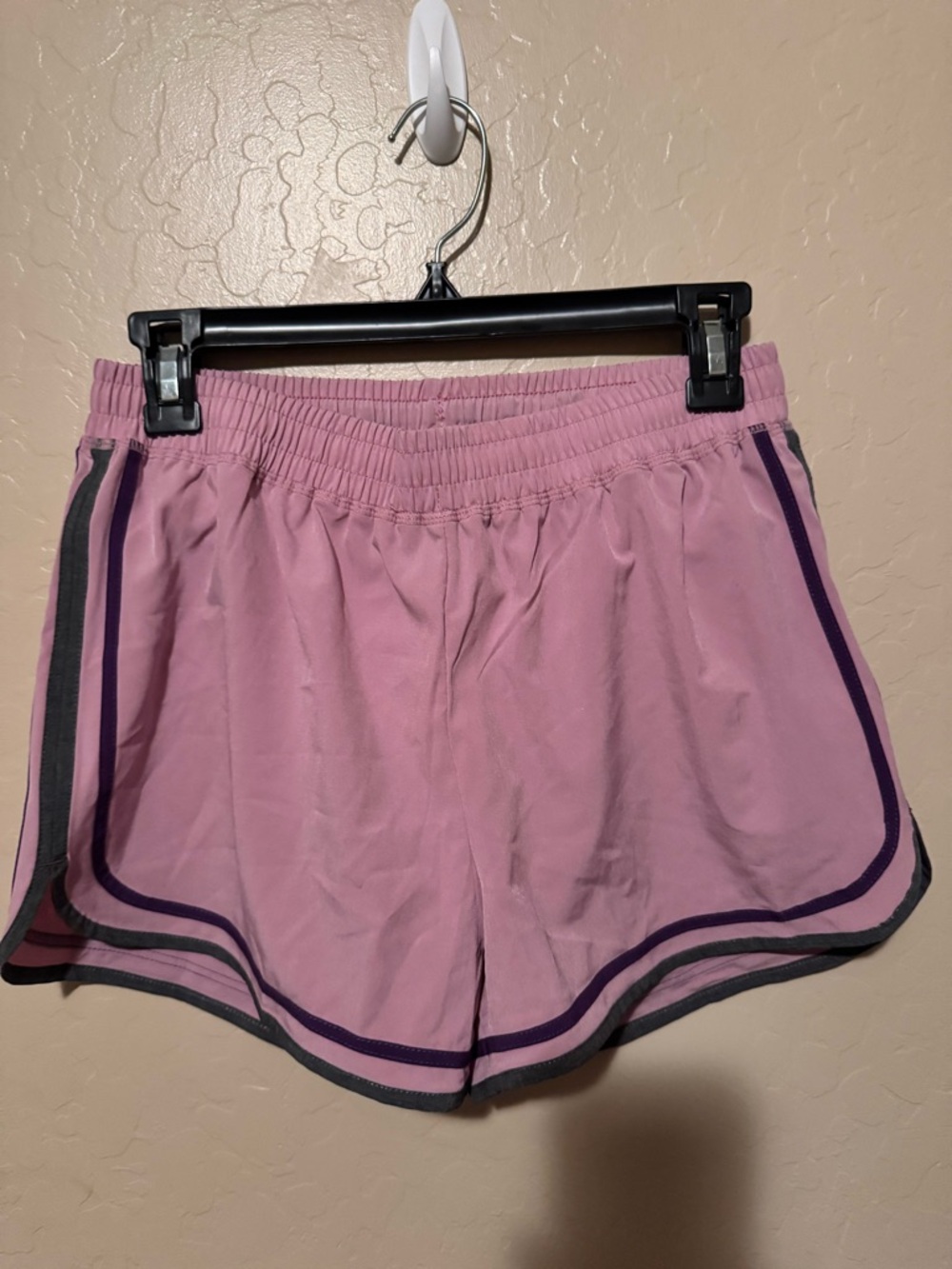 Women’s Lavender Athletic Shorts with Contrast Trim